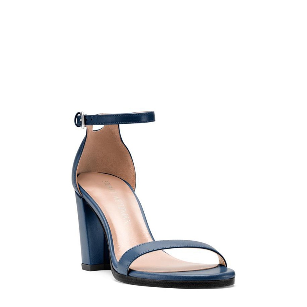 Stuart Weitzman Nearlynude Size 5.5 in Nice Blue Nappa Brand New